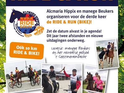 Ride&Run / Ride&Bike Alcmaria Hippix en Manege Beukers Ride&Run / Ride&Bike Alcmaria Hippix en Manege Beukers