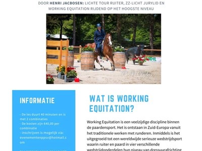 Clinic Working Equitation bij PPSV de Spreng Clinic Working Equitation bij PPSV de Spreng