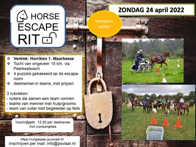 Horse Escape Rit Laar (Weert) Horse Escape Rit Laar (Weert)